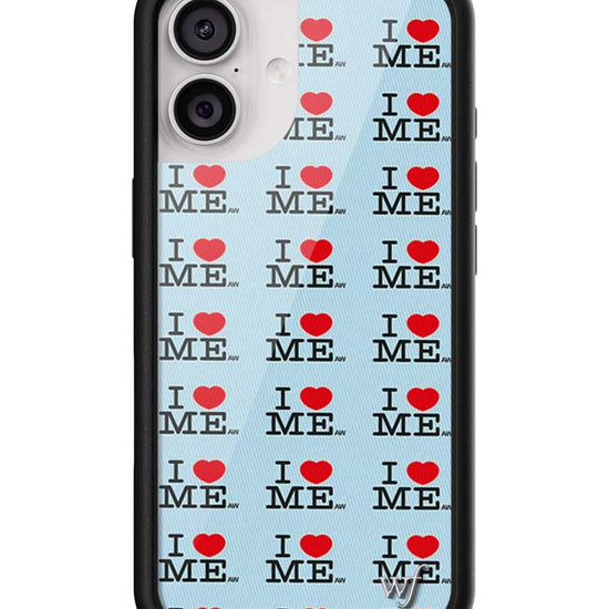 Wildflower iPhone case 17 I Heart Me Red Blue Cute