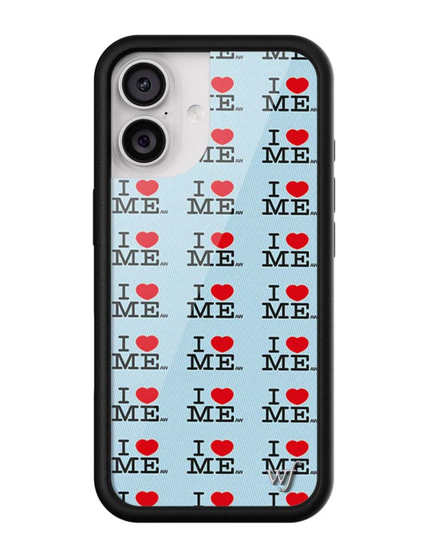 Wildflower iPhone case 17 I Heart Me Red Blue Cute