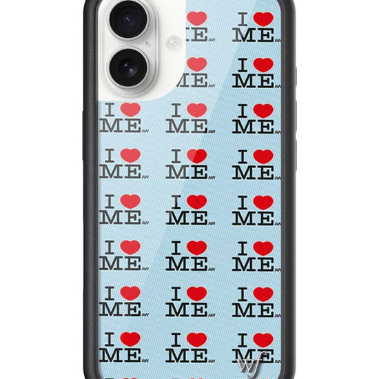 Wildflower iPhone case 17 I Heart Me Red Blue Cute
