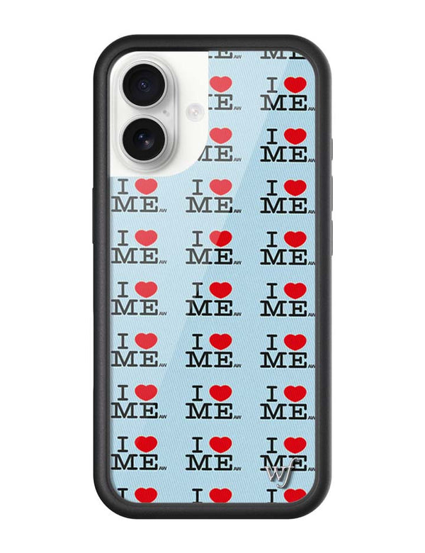 Wildflower iPhone case 17 I Heart Me Red Blue Cute