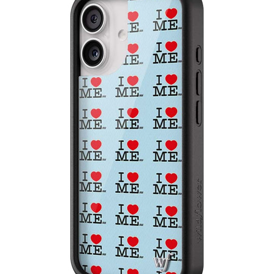Wildflower iPhone case 17 I Heart Me Red Blue Cute