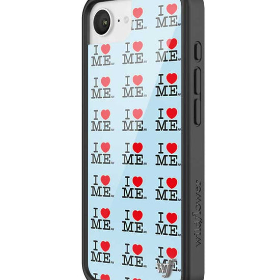 Wildflower iPhone case 17e I Heart Me Red Blue Cute
