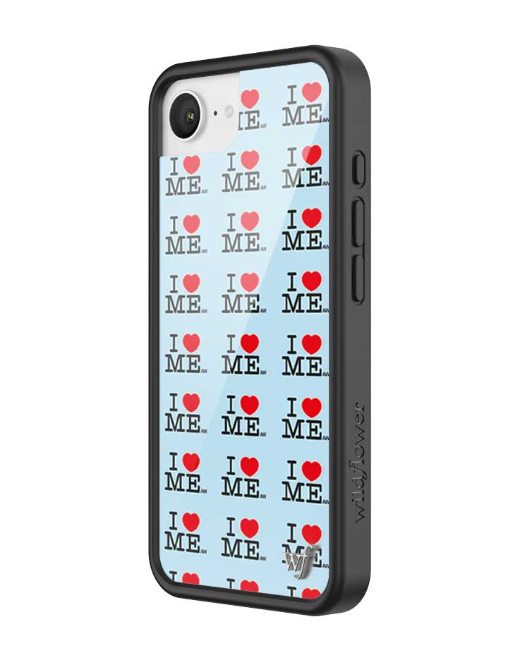 Wildflower iPhone case 17e I Heart Me Red Blue Cute