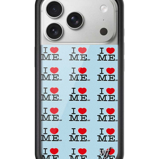 Wildflower iPhone case 17 Pro I Heart Me Red Blue Cute