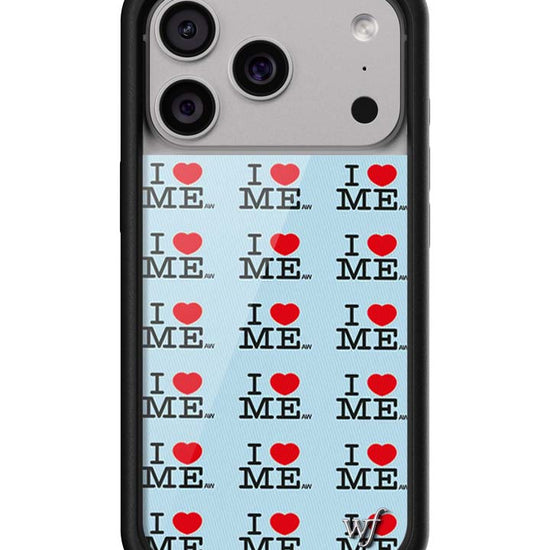 Wildflower iPhone case 17 Pro I Heart Me Red Blue Cute