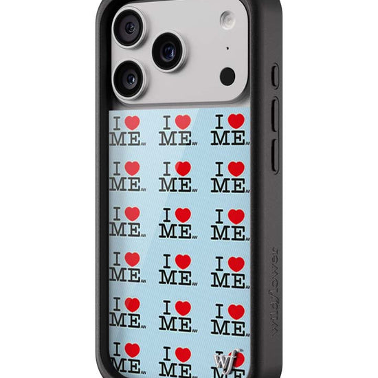 Wildflower iPhone case 17 Pro I Heart Me Red Blue Cute