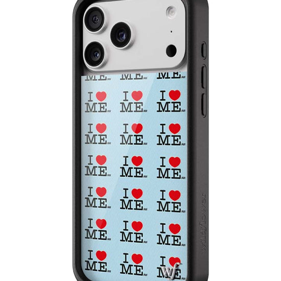 Wildflower iPhone case 17 Pro Max I Heart Me Red Blue Cute