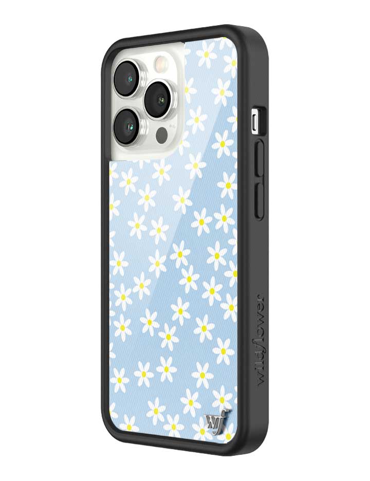 Wildflower iPhone case 13 Pro Blue Daisy Flower Yellow Cute