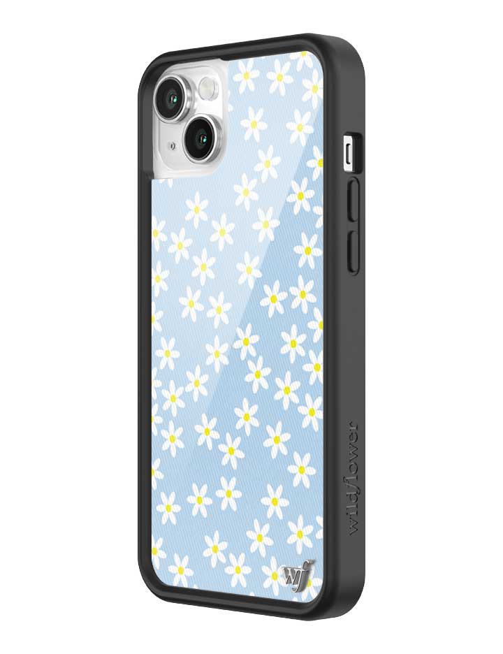 Wildflower iPhone case 14 Plus Blue Daisy Flower Yellow Cute