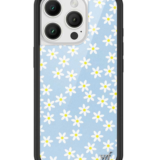 Wildflower iPhone case 16 Pro Blue Daisy Flower Yellow Cute