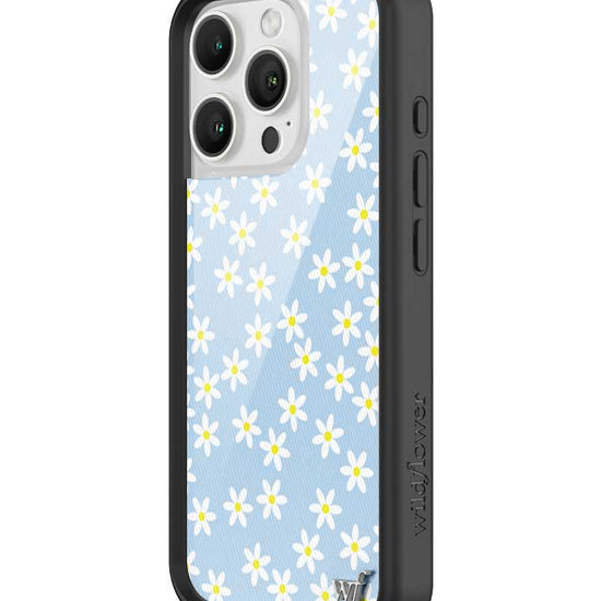 Wildflower iPhone case 16 Pro Blue Daisy Flower Yellow Cute