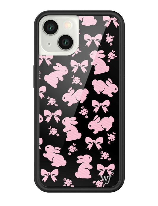 wildflower pink bunnies iphone 13 case