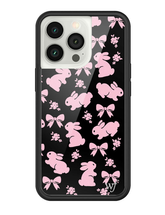wildflower pink bunnies iphone 13pro case