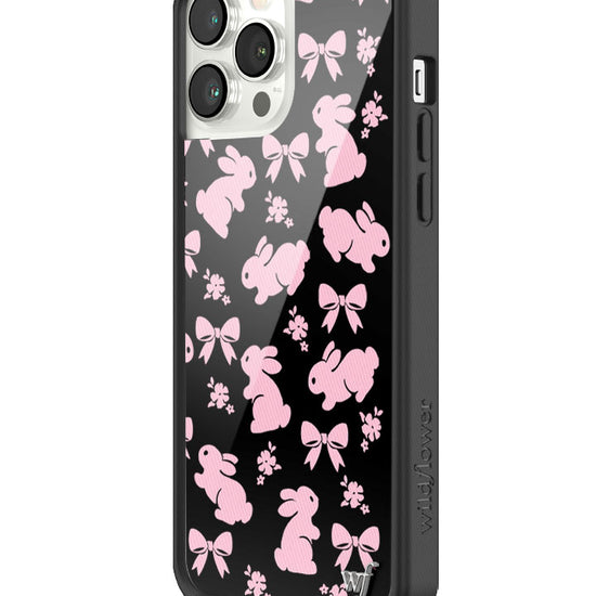 wildflower pink bunnies iphone 13promax case