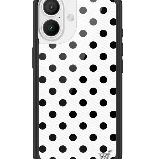 Wildflower iPhone case 16 Polka Dot White Black Cute
