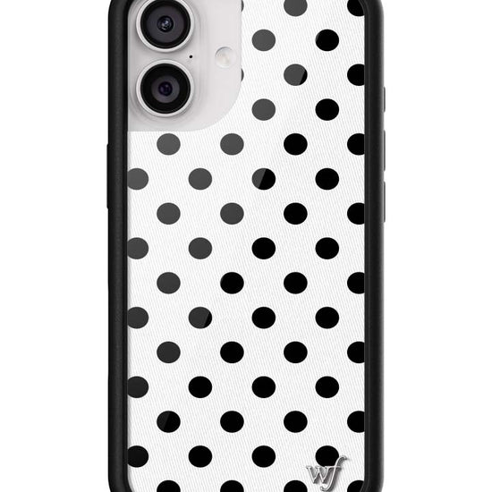 Wildflower iPhone case 17 Polka Dot White Black Cute