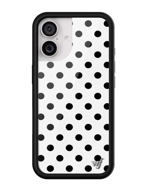 Wildflower iPhone case 17 Polka Dot White Black Cute