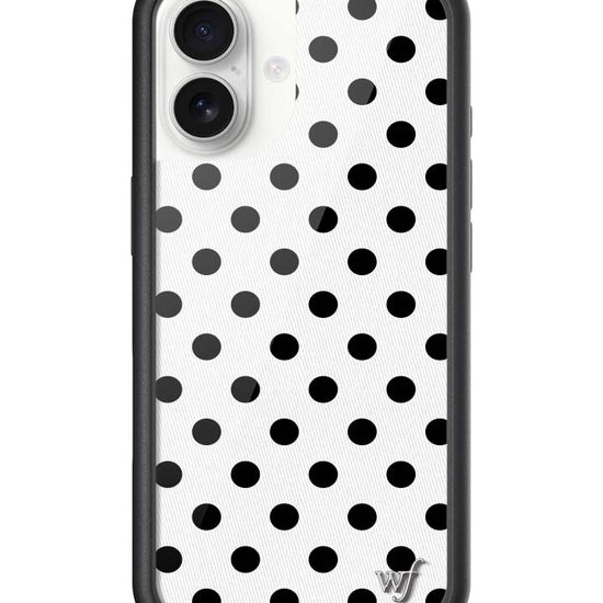 Wildflower iPhone case 17 Polka Dot White Black Cute
