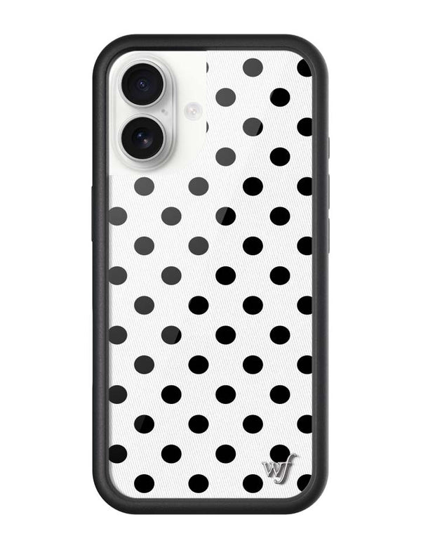 Wildflower iPhone case 17 Polka Dot White Black Cute