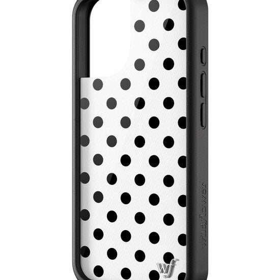 Wildflower iPhone case 17 Polka Dot White Black Cute