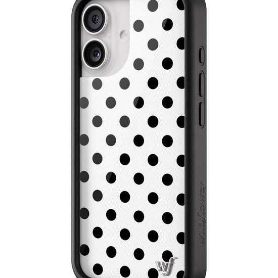 Wildflower iPhone case 17 Polka Dot White Black Cute