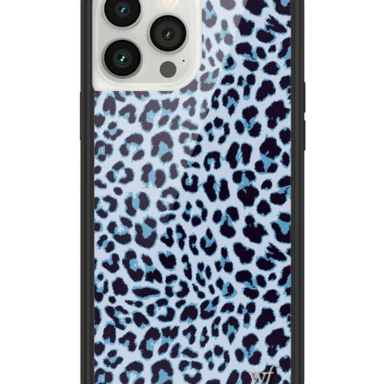 Wildflower iPhone case 13 Pro Max Blue Meow Leopard Cute