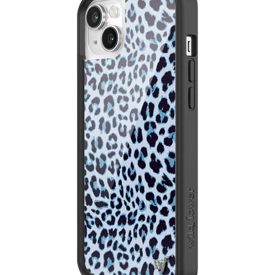 Wildflower iPhone case 14 Blue Meow Leopard Cute