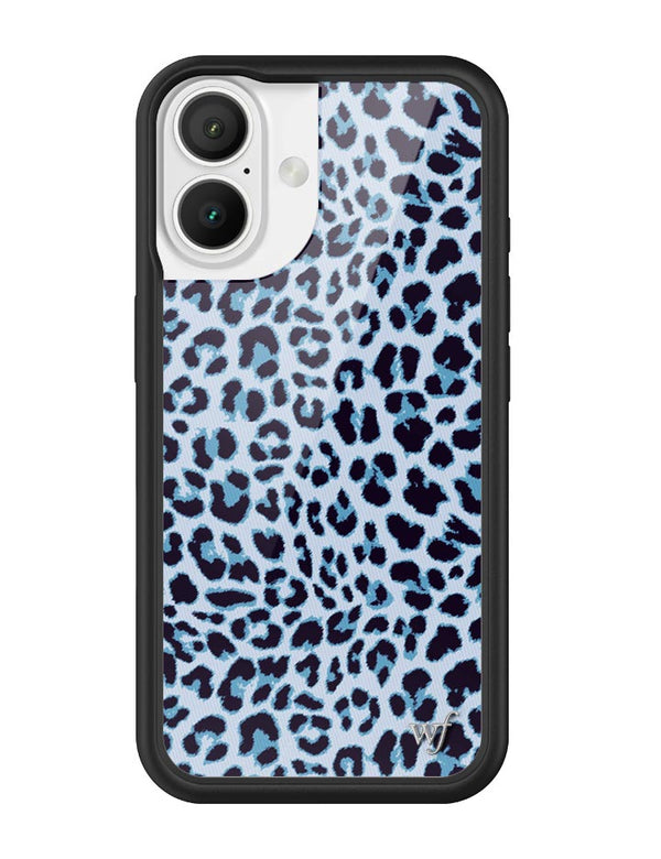 Wildflower iPhone case 16 Blue Meow Leopard Cute