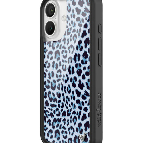 Wildflower iPhone case 16 Blue Meow Leopard Cute