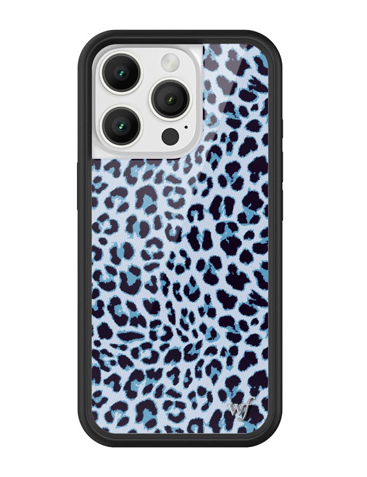 Wildflower iPhone case 16 Pro Blue Meow Leopard Cute