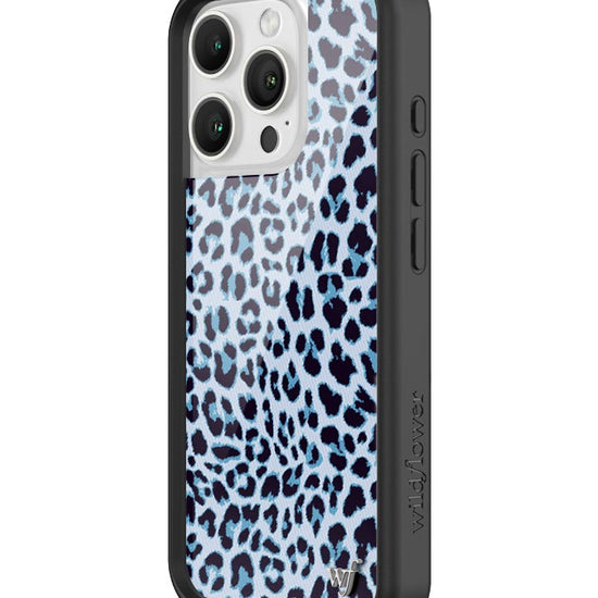 Wildflower iPhone case 16 Pro Blue Meow Leopard Cute