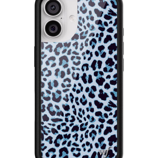 Wildflower iPhone case 17 Blue Meow Leopard Cute