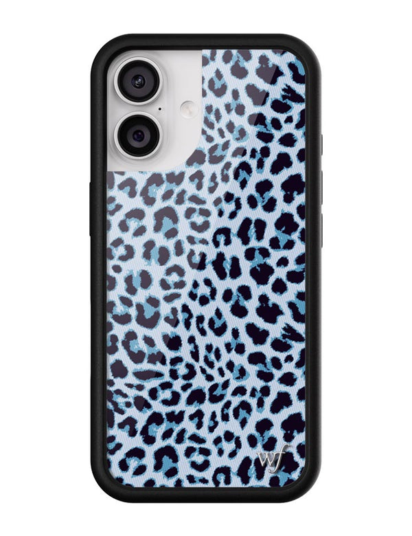 Wildflower iPhone case 17 Blue Meow Leopard Cute