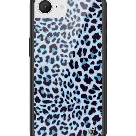 Wildflower iPhone case 17e Blue Meow Leopard Cute