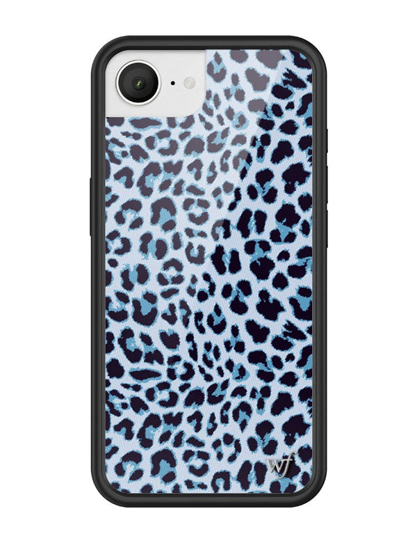 Wildflower iPhone case 17e Blue Meow Leopard Cute