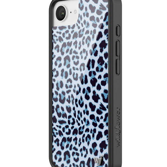 Wildflower iPhone case 17e Blue Meow Leopard Cute