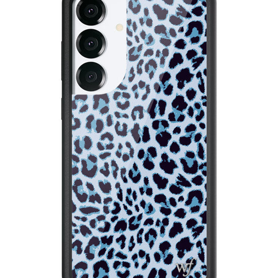 Wildflower Galaxy S25 case Plus Blue Meow Leopard Cute