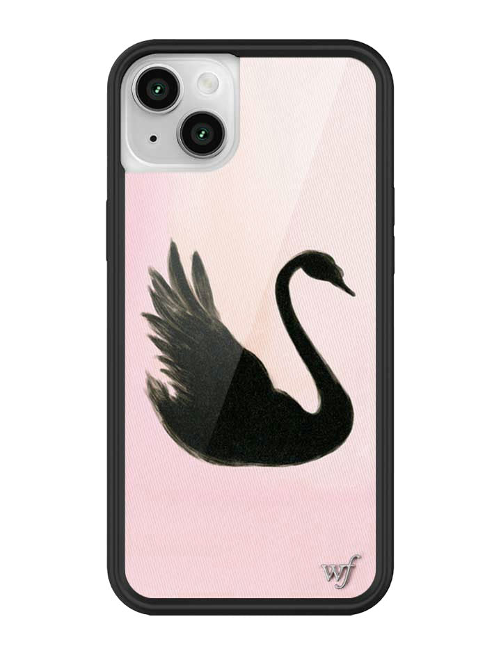 Wildflower iPhone case 14 Black Swan Pink Cute