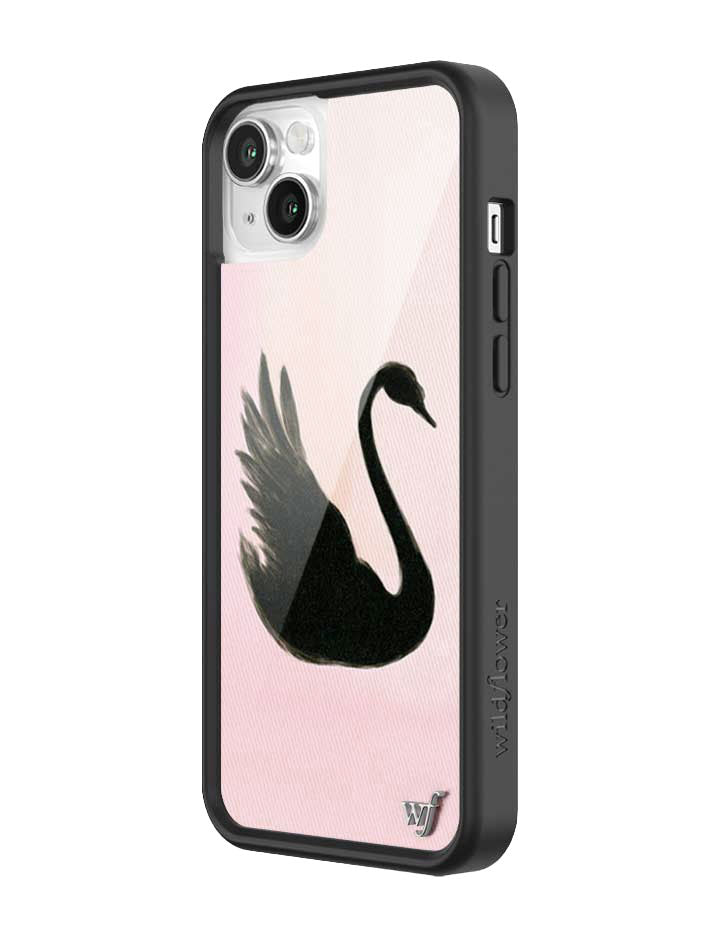 Wildflower iPhone case 14 Black Swan Pink Cute