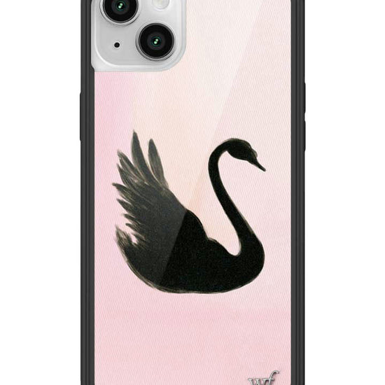Wildflower iPhone case 14 Plus Black Swan Pink Cute
