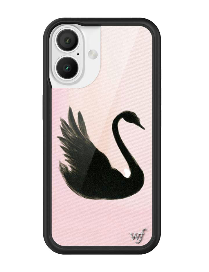 Wildflower iPhone case 16 Black Swan Pink Cute