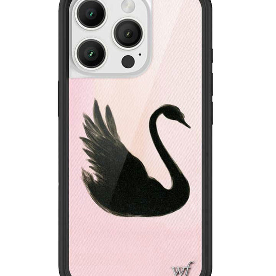 Wildflower iPhone case 16 Pro Black Swan Pink Cute