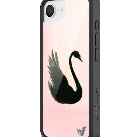 Wildflower iPhone case 16e Black Swan Pink Cute