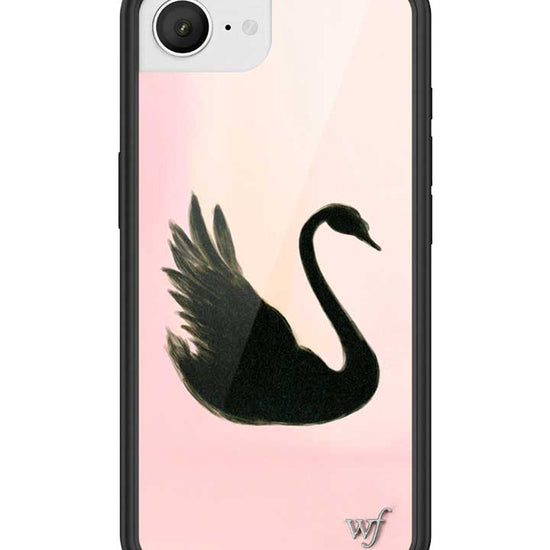 Wildflower iPhone case 17e Black Swan Pink Cute