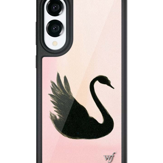 Wildflower Galaxy S25 case Edge Black Swan Pink Cute