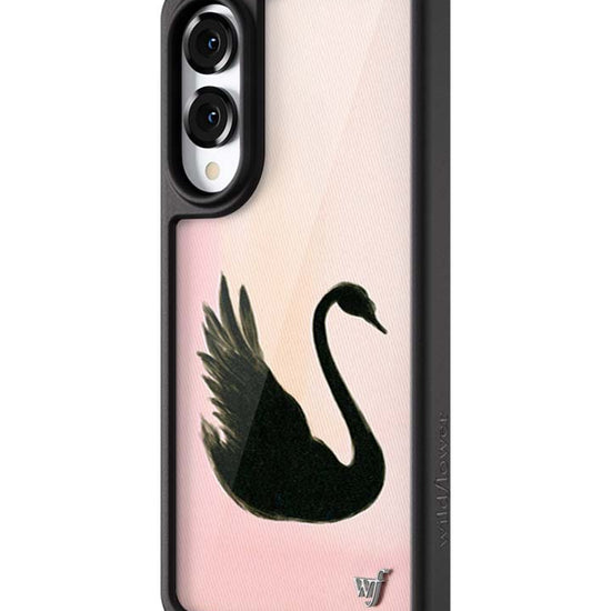 Wildflower Galaxy S25 case Edge Black Swan Pink Cute