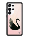 Wildflower Galaxy S25 case Ultra Black Swan Pink Cute