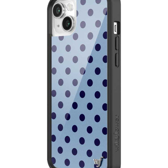 Wildflower iPhone case 13 Polka Dot | Blue and Navy Blue Cute