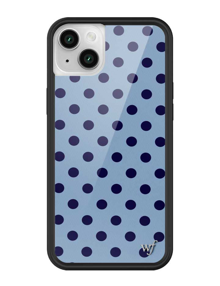 Wildflower iPhone case 14 Polka Dot | Blue and Navy Blue Cute