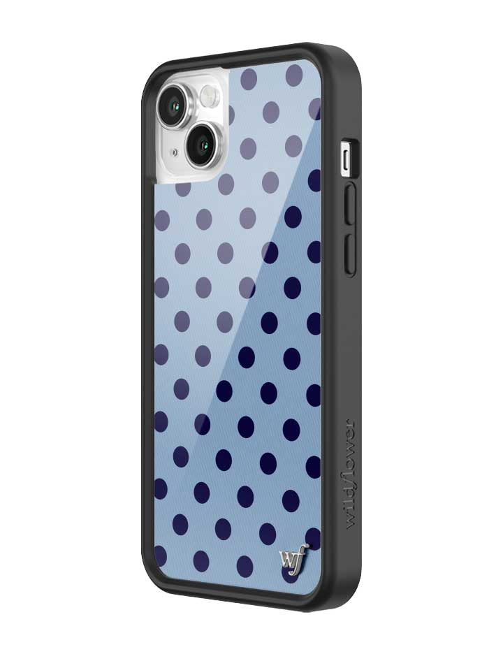 Wildflower iPhone case 14 Polka Dot | Blue and Navy Blue Cute